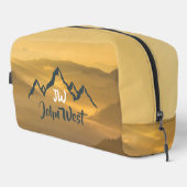 Gold sunrise personalizable mountains monogram toilettasje (Rechterhoek)
