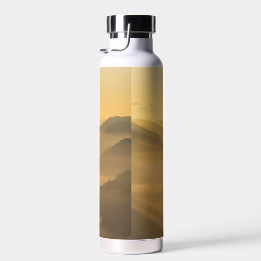 Gold sunrise personalizable mountains monogram waterfles (Rechts)
