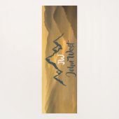 Gold sunrise personalizable mountains monogram yogamat (Achterkant)