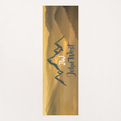 Gold sunrise personalizable mountains monogram yogamat (Voorkant)