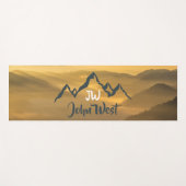 Gold sunrise personalizable mountains monogram yogamat (Voorkant (horizontaal))