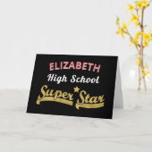 Gold Super Star Afstuderen Kaart (Gele Bloem)