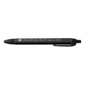 Gold Super Star-monogram Inspirerend congraties Zwarte Inkt Pen (Bodem)