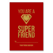 Gold Superheld Friend Classroom Valentijn Card Red Kaart (Voorkant)