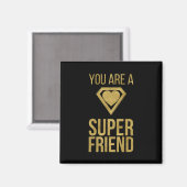 Gold Superheld Friend Valentijn Magnet (Voorkant / Achterkant)