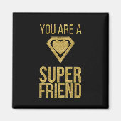 Gold Superheld Friend Valentijn Magnet (Voorkant)