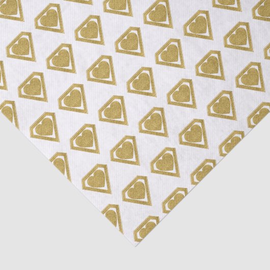 Gold Superheld Friend Valentijn Tissue Paper Tissuepapier (Detail)