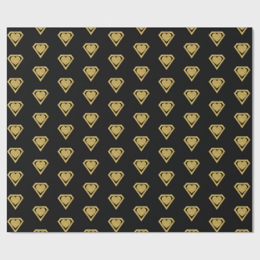 Gold Superheld Friend Valentijn Wrapping Paper Cadeaupapier (Vlak)