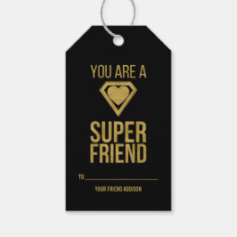 Gold Superhero Vriend Klaslokaal Valentijn Gift La Cadeaulabel
