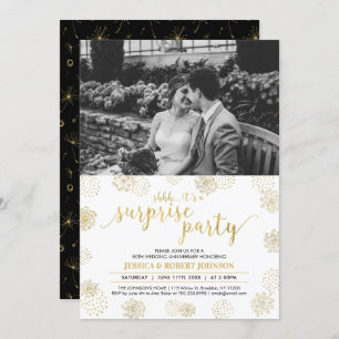 Gold Surprise 50th Wedding Jubileum Kaart