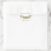 Gold Swag Romantic Stckers / envelopsluitingen Ronde Sticker (Tas)