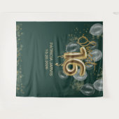 Gold Sweet 16 ballonnen Emerald Green Backdrups Wandkleed (Voorkant (horizontaal))