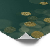 Gold Sweet 16 ballonnen Emerald Green Welcome Sign Poster (Hoek)