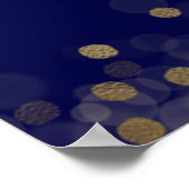 Gold Sweet 16 Balloons Royal Blue Welcome Sign Poster (Hoek)