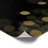 Gold Sweet 16 bday Balloons Black Welkomstbord Poster (Hoek)