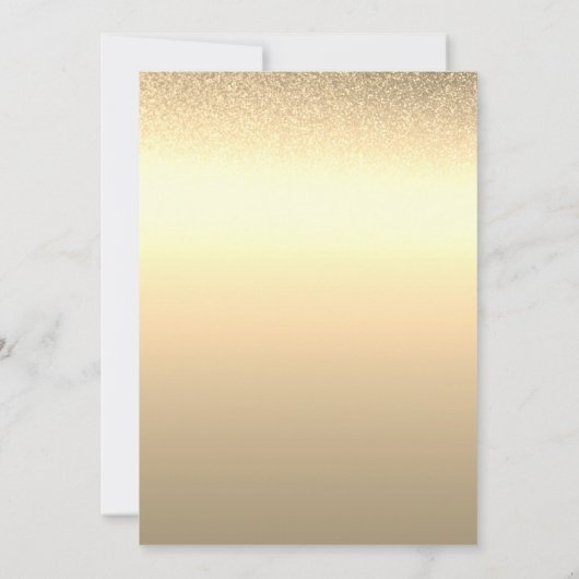 Gold Sweet 16 Birthday Invitation Kaart (Achterkant)