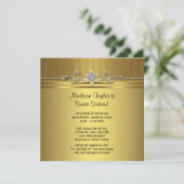 Gold Sweet 16 Birthday Party Kaart (Staand voorkant)