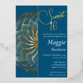 Gold Sweet 16 uitnodiging (Voorkant)