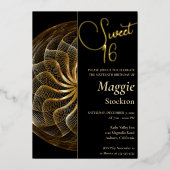 Gold Sweet 16 uitnodiging (Voorkant)