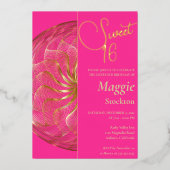 Gold Sweet 16 uitnodiging (Voorkant)
