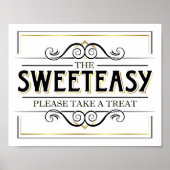  Gold SWEETEASY Snoep Party Sign Print (Voorkant)