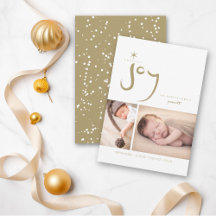 Gold Sweetest Joy Cute Baby eerste kerstfoto