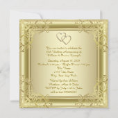 Gold Swirl 50th Wedding Jubileum Party Kaart (Achterkant)