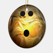 Gold Swirl Bowling Ball Keramisch Ornament (Links)