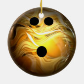Gold Swirl Bowling Ball Keramisch Ornament (Achterkant)
