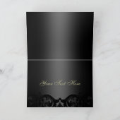 Gold Swirl Damask Dankjewel Card Bedankkaart (Binnen)