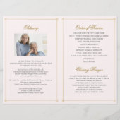  Gold Swirl Funeral Programme | Kleur bewerken Fl Flyer (Achterkant)