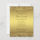 Gold Swirl Gerijpt tot Perfectie Verjaardagsfeest Kaart (Achterkant)