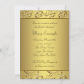 Gold Swirl Gerijpt tot Perfectie Verjaardagsfeest Kaart (Achterkant)