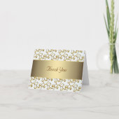 Gold Swirl Gold Thank You Cards Bedankkaart (Voorkant)