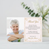 Gold Swirl - Hartelijk dank | Kleur bewerken Bedankkaart (Staand voorkant)