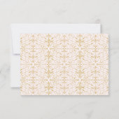 Gold Swirl - Hartelijk dank | Kleur bewerken Bedankkaart (Achterkant)