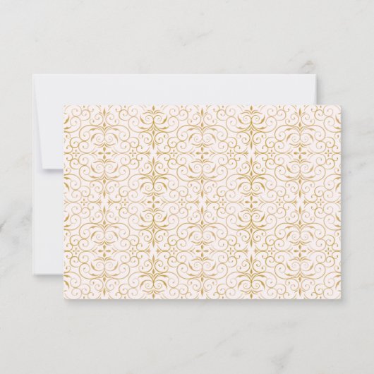 Gold Swirl - Hartelijk dank | Kleur bewerken Bedankkaart (Achterkant)