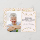 Gold Swirl - Hartelijk dank | Kleur bewerken Bedankkaart (Voorkant / Achterkant)