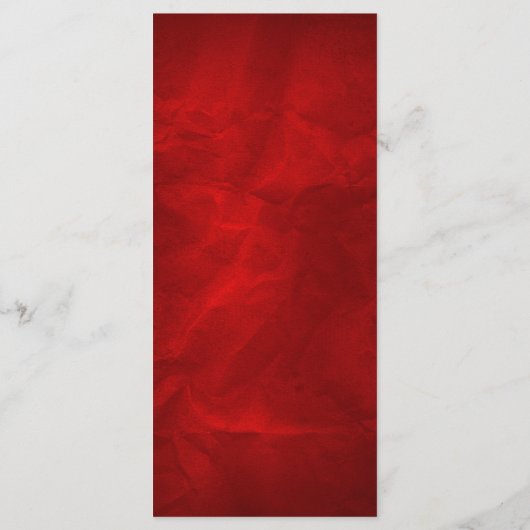 Gold Swirl Helder Rood Wedding Menu (Achterkant)