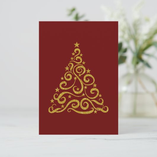 Gold Swirl-kerstboom (Staand voorkant)