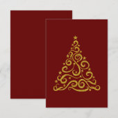 Gold Swirl-kerstboom (Voorkant / Achterkant)