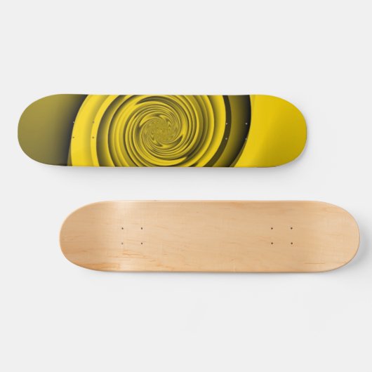 Gold Swirl Persoonlijk Skateboard (Horizontaal)