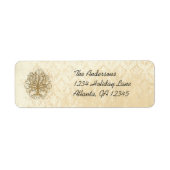 Gold Swirl Tree Labels (Voorkant)