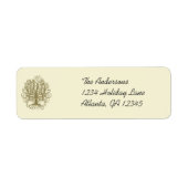 Gold Swirl Tree Labels (Voorkant)