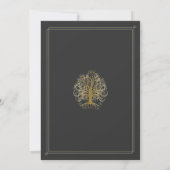 Gold Swirl Tree Roots of Love Wedding Invitation 2 Kaart (Achterkant)