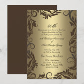 Gold Swirl - Uitnodiging voor 50ste Jubileum (Voorkant / Achterkant)