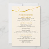 Gold Swirl Wedding Welkomstbericht | Gepersonalise Kaart (Achterkant)
