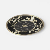 Gold Swirls Diamond 50th Wedding Anniversar Papieren Bordje (Gekanteld)