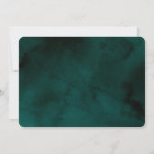 Gold Swirls Emerald Green Wedding Save The Date (Achterkant)