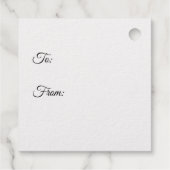 Gold Swirls Folie van en naar Bedankjes Labels (Achterkant)